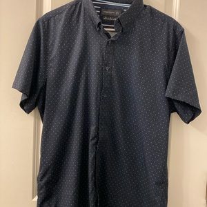 Denim & flower Navy polka dot size L button up.